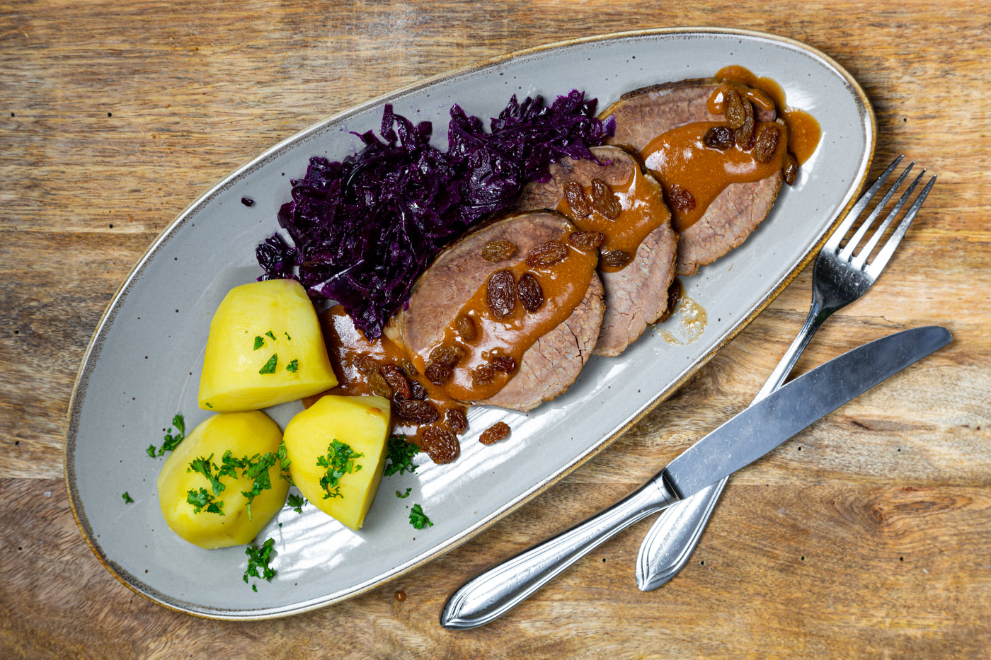 Rheinischer Sauerbraten mit Soße im Weckglas